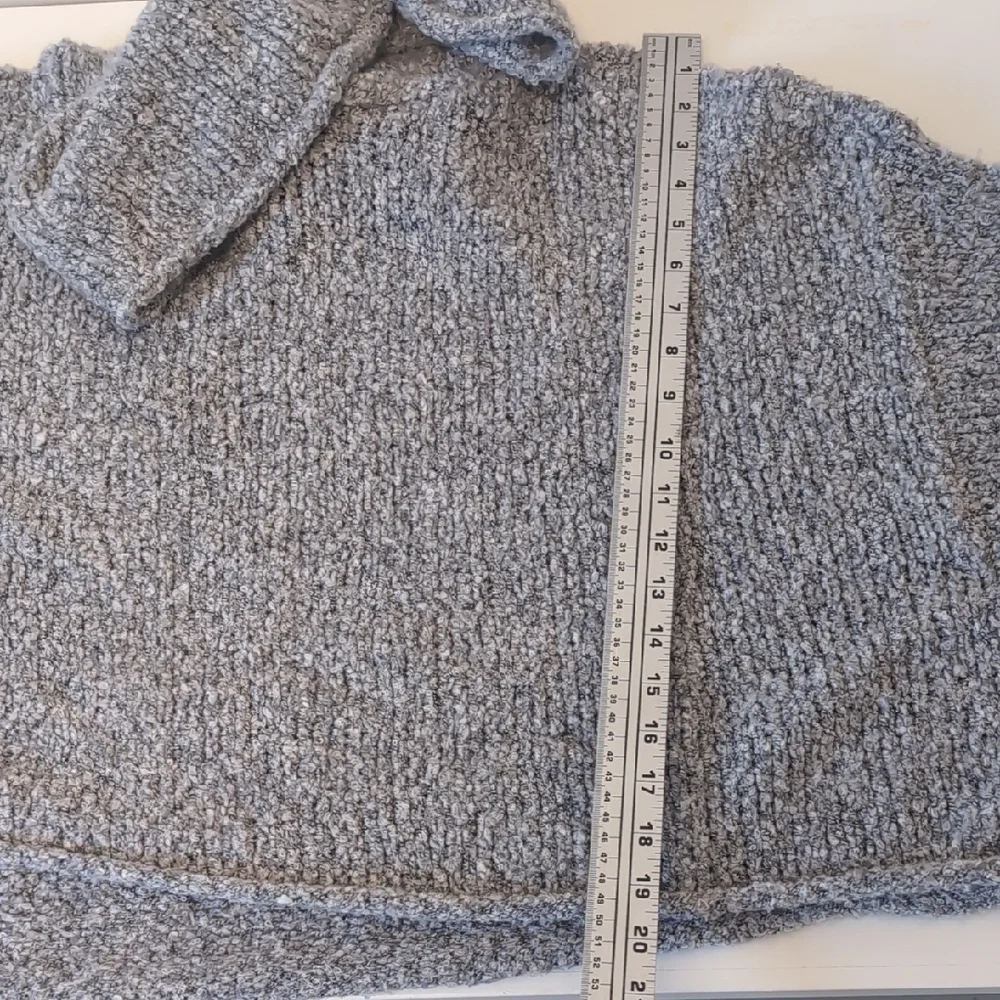 Free People BFF Gray Cowl Neck Slouchy Sweater Size Large - Picture 9 of 9